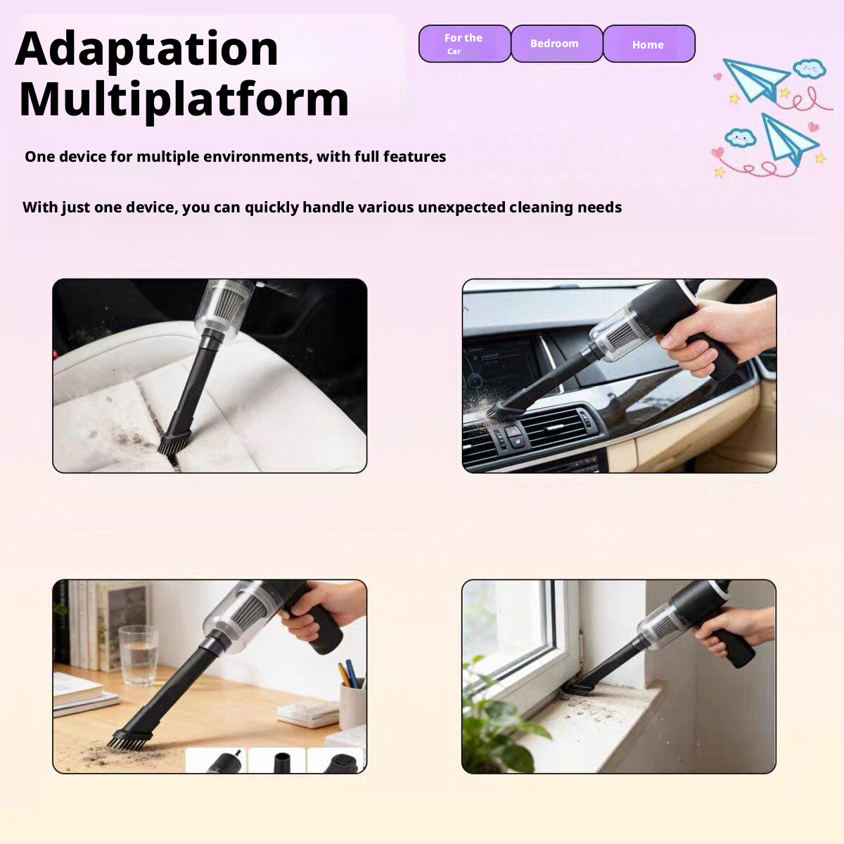 Handheld Cage Cleaner – Vacuum for Bird Seed Hulls & Droppings – For Parrot, Cockatiel, Sun Conure & Small Birds