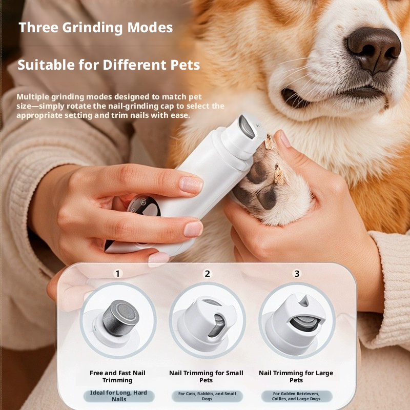 Dog & Cat Clippers – Electric Pet Hair Trimmer for Paw, Face & Body, Rechargeable Grooming Kit with Nail Grinder for Home Use