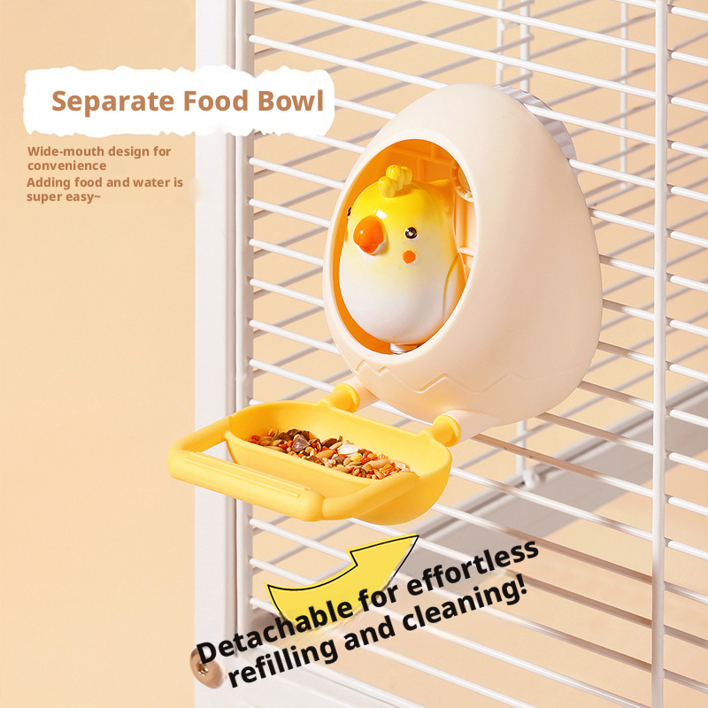 2-in-1 Chewable Parrot Feeding Toy – Interactive Treat Bowl for Budgie, Lovebird & Sun Conure