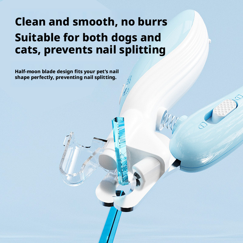 LED Pet Nail Clipper with Light – Anti-Bleeding Safety Trimmer for Cats, Dogs & Small Pets