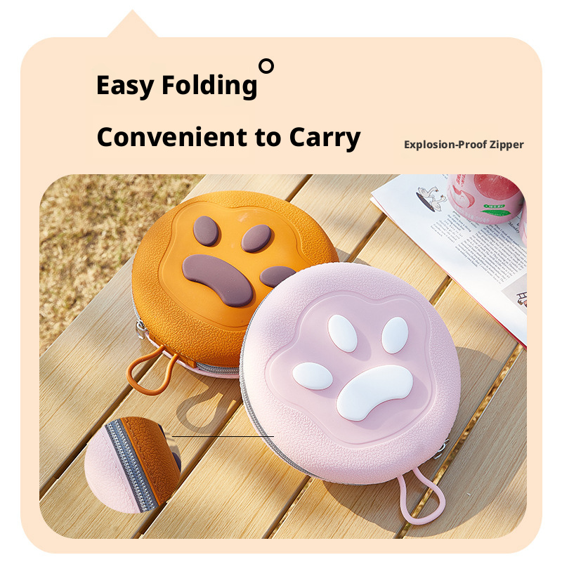 Portable Silicone Dog & Cat Bowl – Double Bowl, Anti-Spill Design for Outdoor Travel