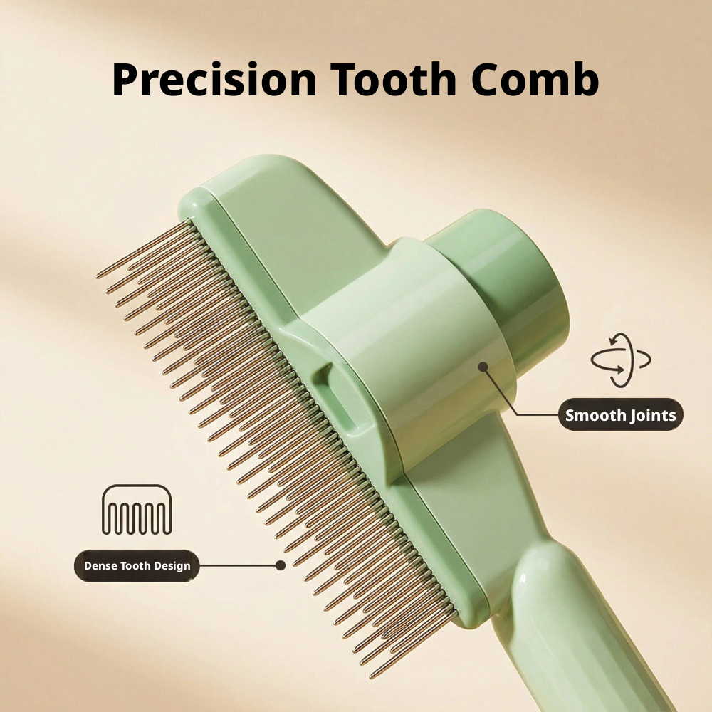 Pet Deshedding & Dematting Comb – Grooming Brush for Long-Haired Dogs & Cats