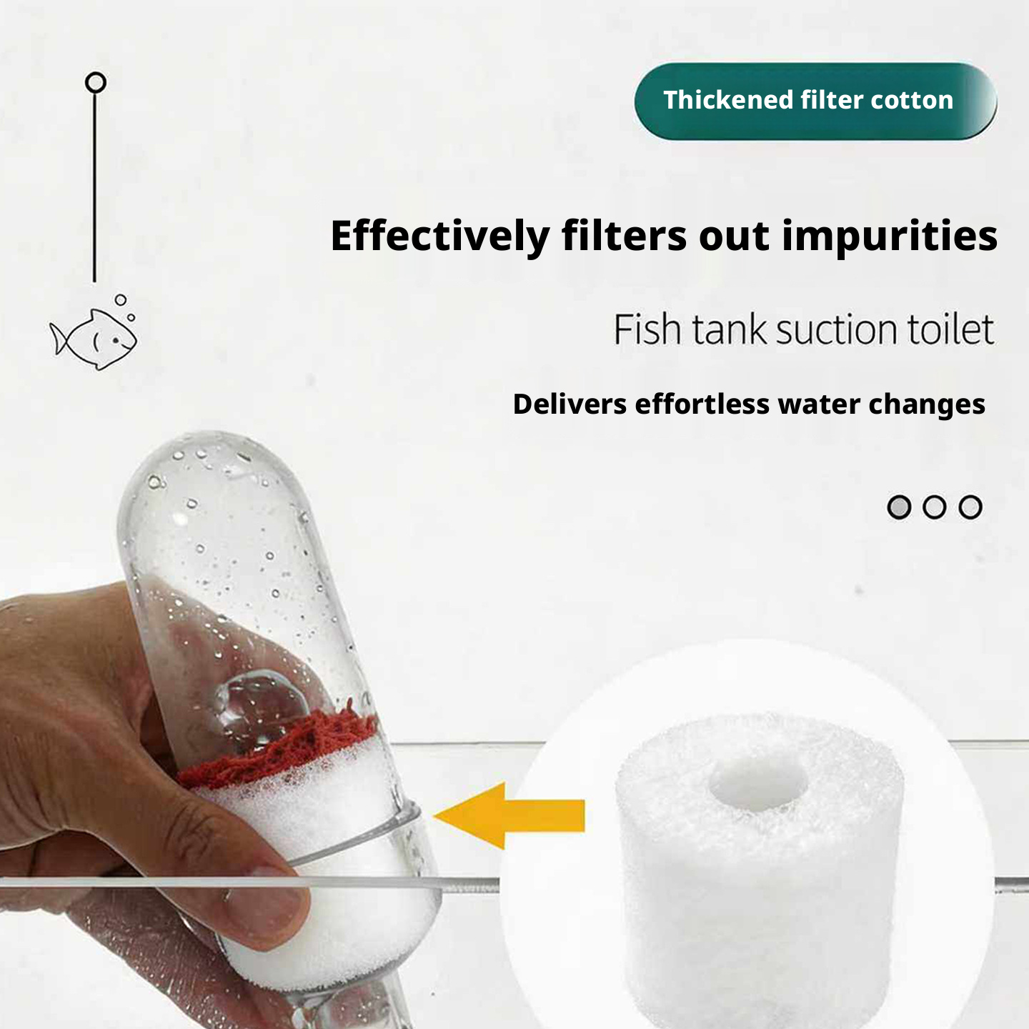 Air-Lift Aquarium Gravel Cleaner – Pneumatic Poop Suction & Waste Remover with Oxygenation