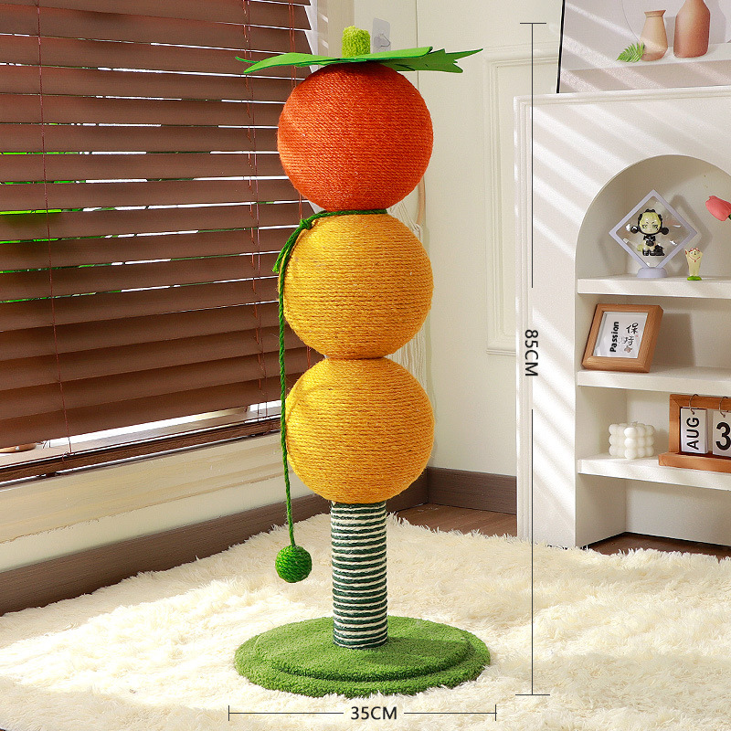 Small Cat Scratcher – Vertical Scratching Post & Cat Tree, Non-Shedding Scratch Ball
