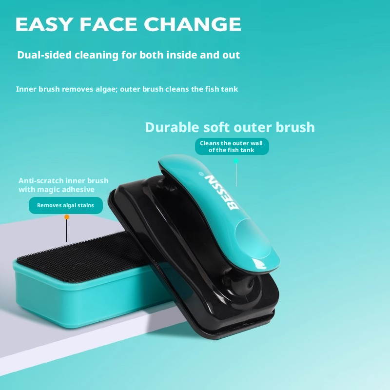 Magnetic Aquarium Glass Cleaner – Strong Double-Sided Scrubber for Algae & Grime