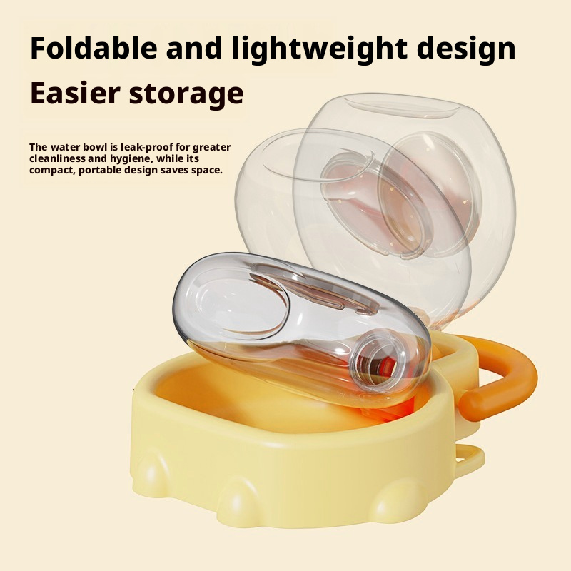 Foldable & Portable Dog Water Bottle – Large Capacity Pet Travel Dispenser for Outdoor Walking, Hiking & Travel – Built-In Drinking Bowl