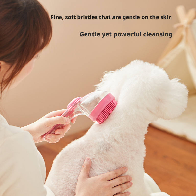 Silicone Pet Bathing Brush – Dog Cat Shower Scrubber & Massage Comb, Grooming Cleaner Tool for Deep Skin Exfoliation