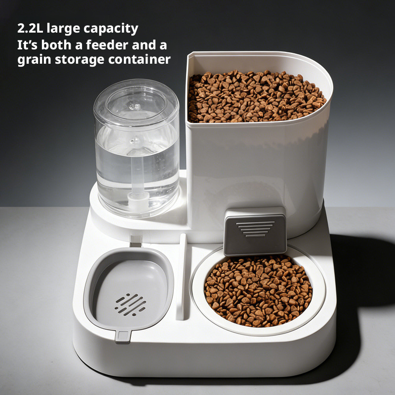 Automatic Cat Water & Food Dispenser – 2-in-1 Self-Feeding Bowl for Cats and Small Dogs