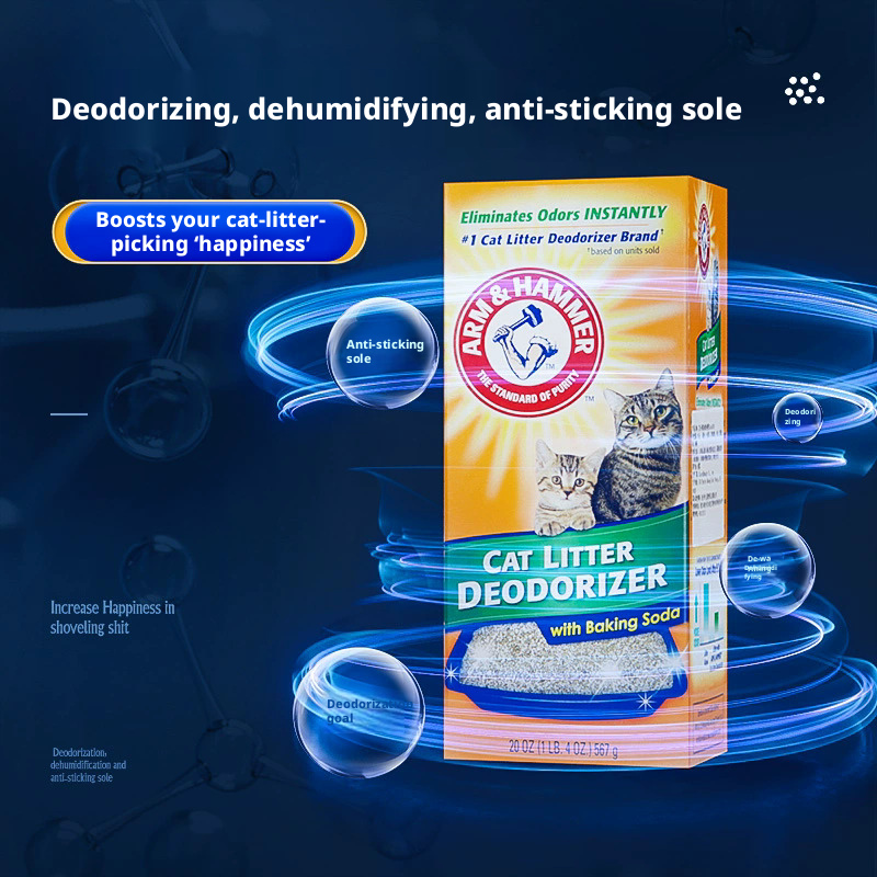 Hammer Cat Litter Deodorizer – Baking Soda Odor Eliminator for Cat Urine, Pet-Safe