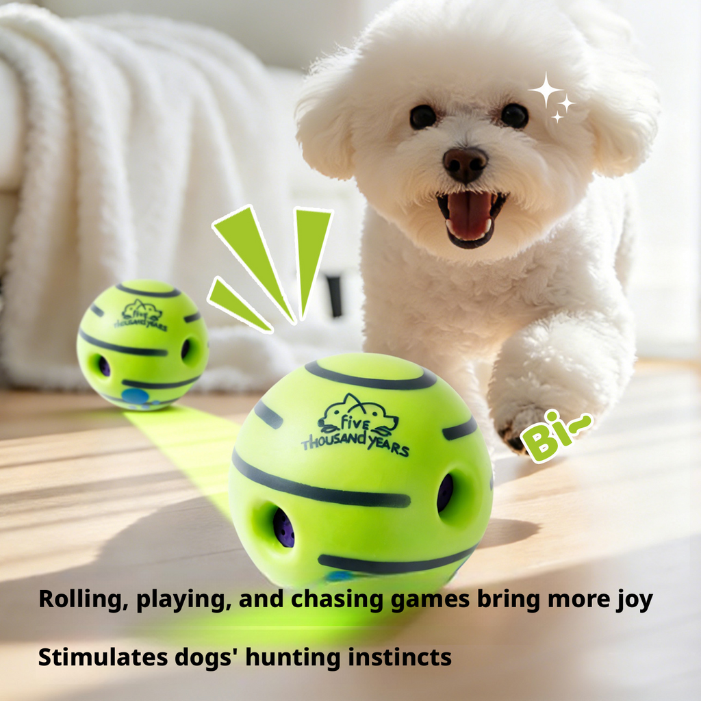 Squeaky Dog Toy Ball – Durable Chew Toy for Large Breeds, Boredom Relief & Teeth Grinding
