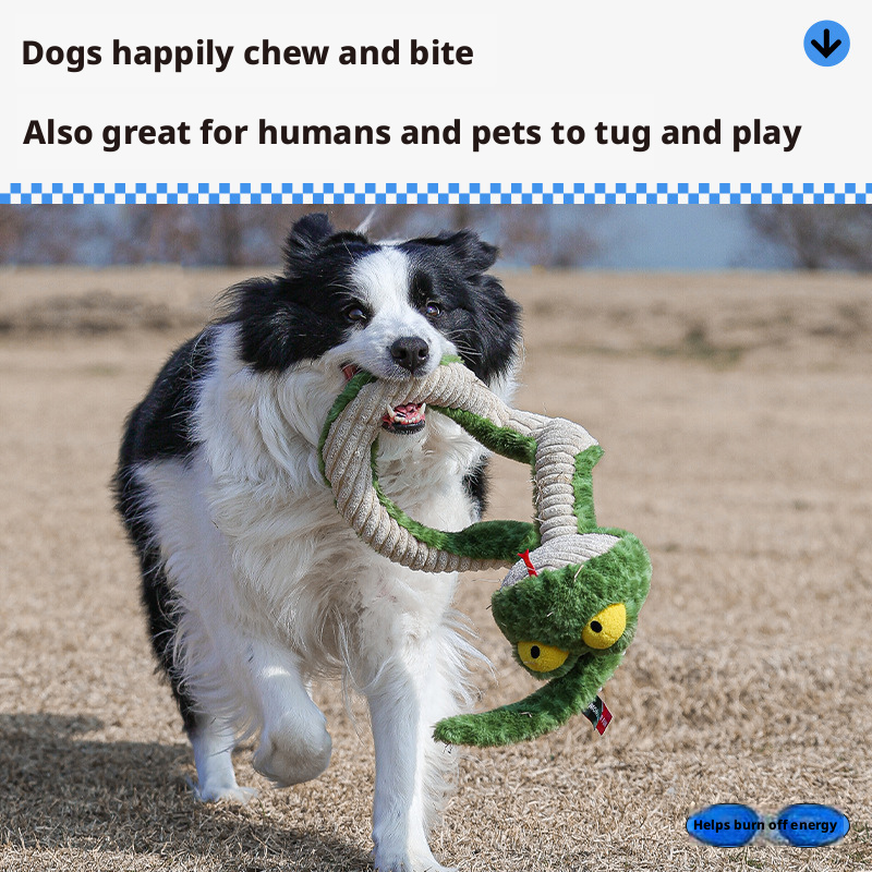Dumb Snake Dog Toy – Plush Patterned Python for Tug-of-War & Chewing
