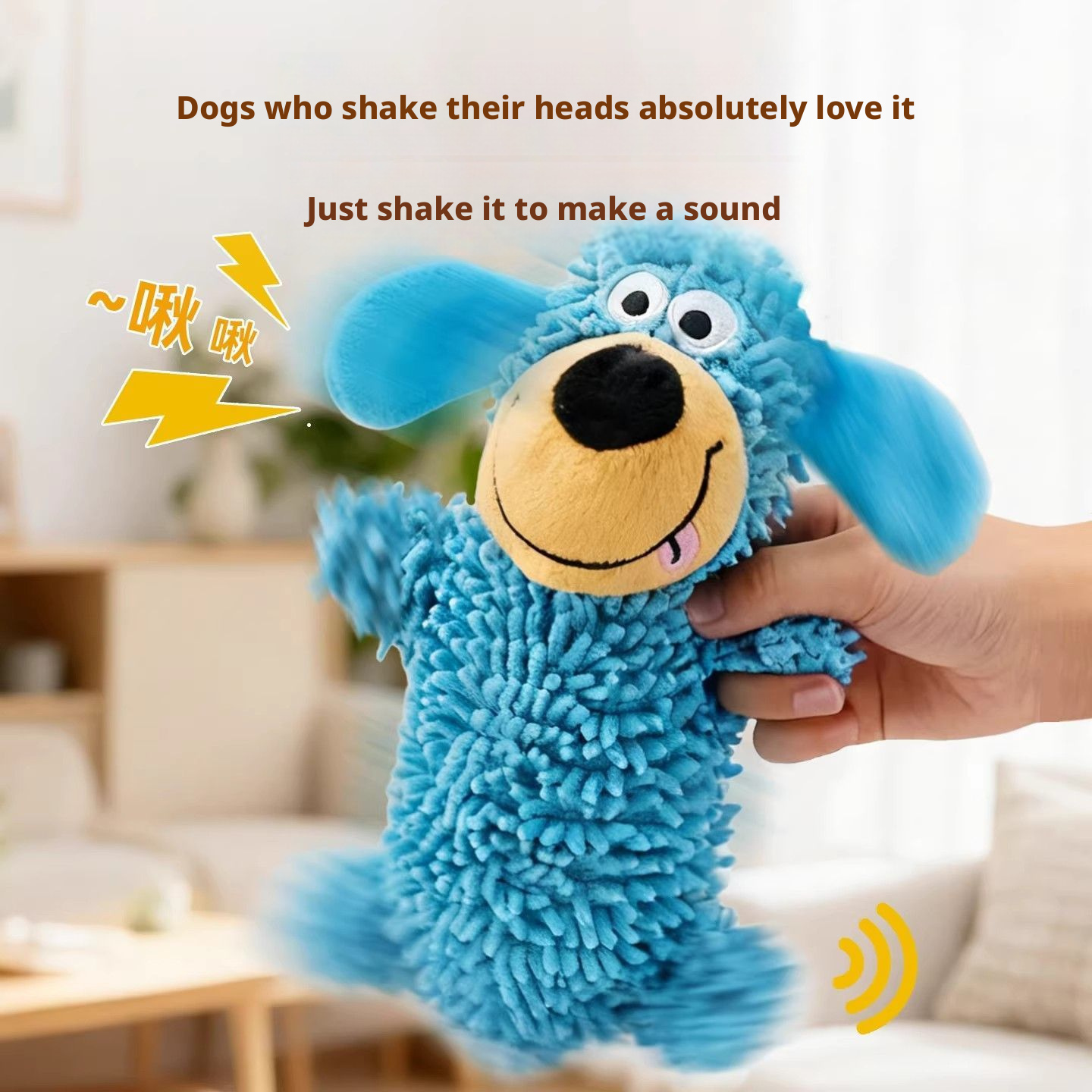 Squeaky Tug Toy for Small to Medium Dogs – Durable Chew Toy for Teeth Cleaning & Boredom Relief