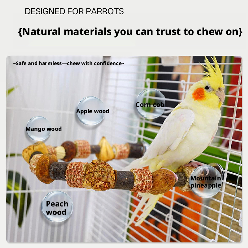 Parrot Climbing Ladder Toy – Chewing & Teeth Grinding Perch for Lovebird & Cockatiel, Cage Accessory