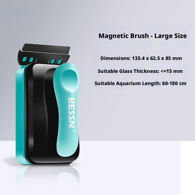 Magnetic Aquarium Glass Cleaner – Strong Double-Sided Scrubber for Algae & Grime