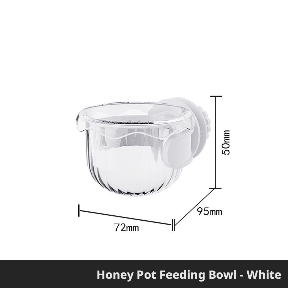 Hanging Parrot Feeder Honey Pot, Anti-Spill Travel Bird Food Container for Cockatiel Budgie Small Pets