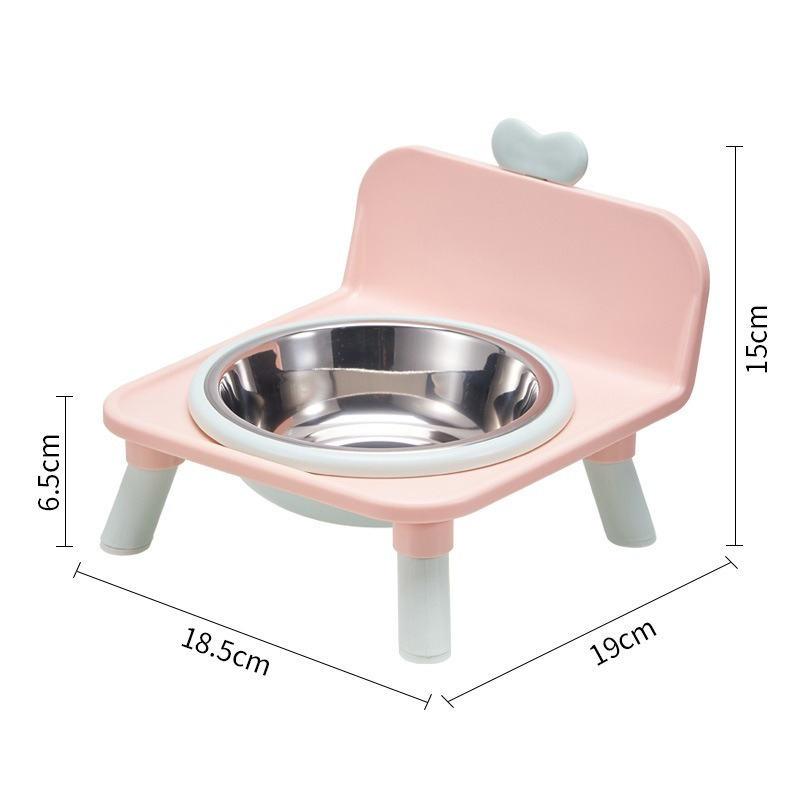 Raised Stainless Steel Double Pet Bowl – Anti-Spill, Anti-Splash, Neck-Friendly for Cats & Dogs