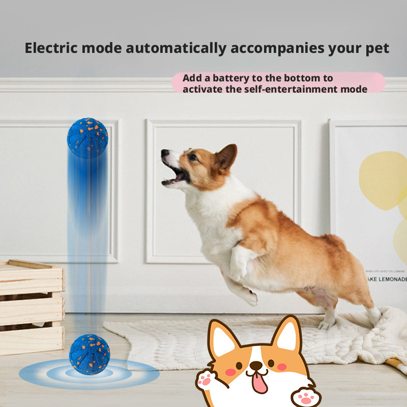 Smart Dog Toy Ball – ETPU Popcorn Bouncing Ball, Jump & Spin Interactive Toy for Dogs
