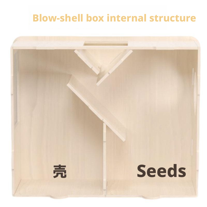 Bird Seed Hull Remover – Efficient Wooden Grain Separator for Parrots & Small Birds
