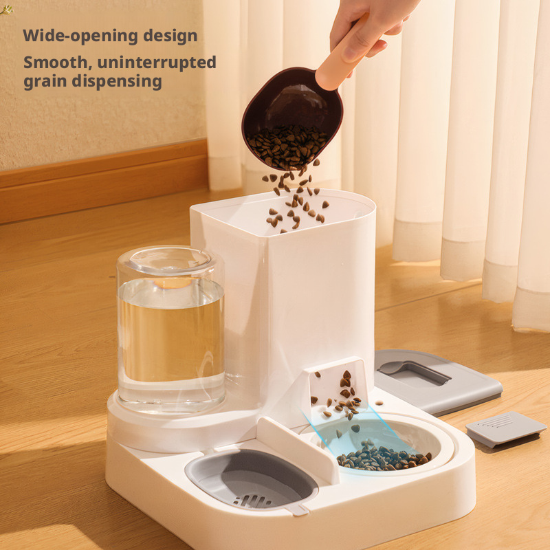 Automatic Cat Water & Food Dispenser – 2-in-1 Self-Feeding Bowl for Cats and Small Dogs
