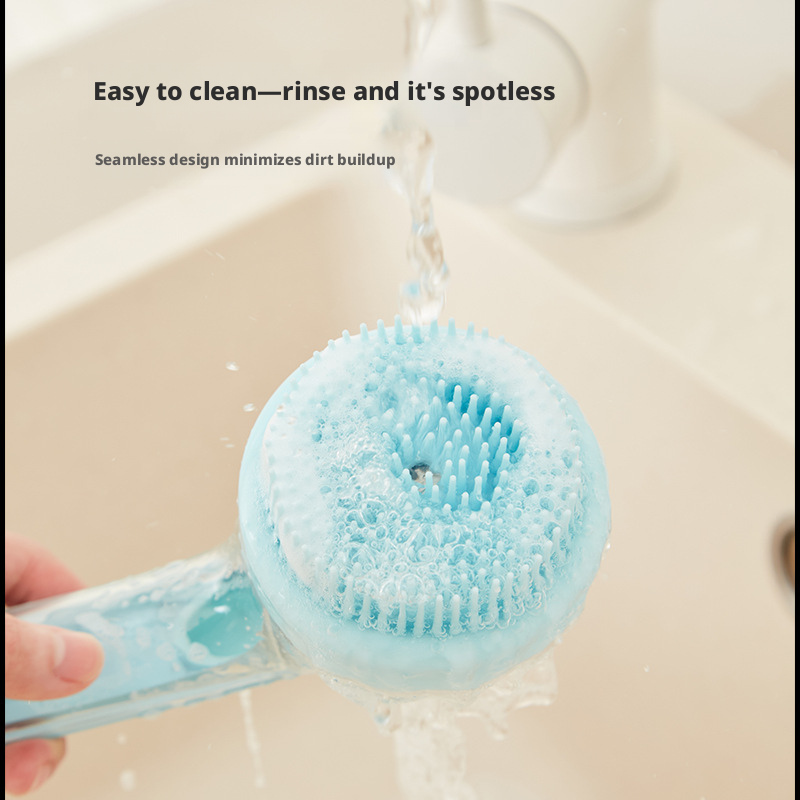 Silicone Pet Bathing Brush – Dog Cat Shower Scrubber & Massage Comb, Grooming Cleaner Tool for Deep Skin Exfoliation