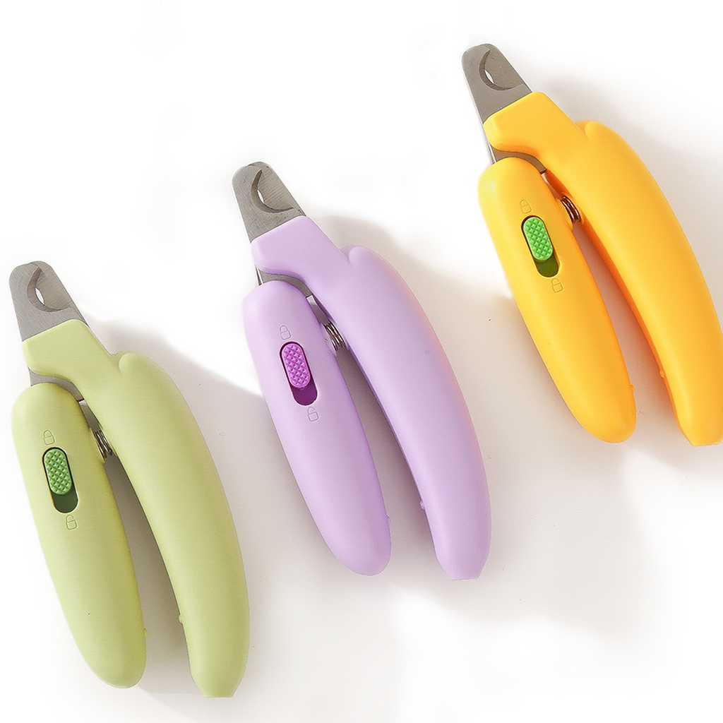 Banana-Shaped Pet Nail Clipper – Safe & Anti-Bleeding Trimmer for Cats, Dogs, Rabbits & Small Breeds