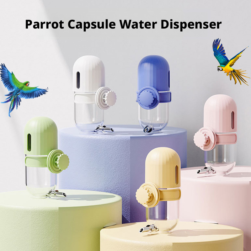 Automatic Parrot Water Feeder – No-Drip Siphon Water Bottle for Cockatiels, Large Size