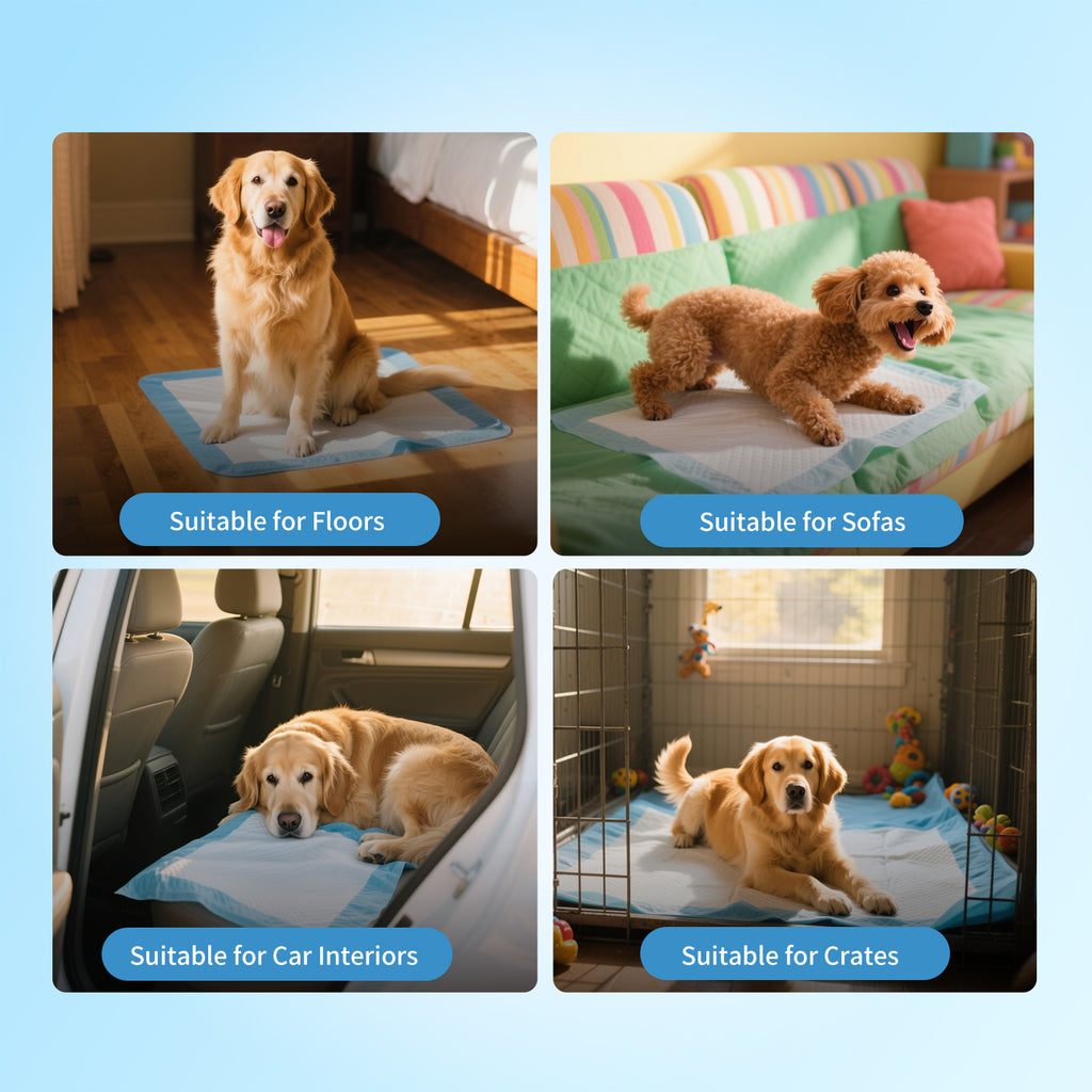 Disposable Pet Pee Pads – Blue, Leak-Proof, Perfect for Travel & Training