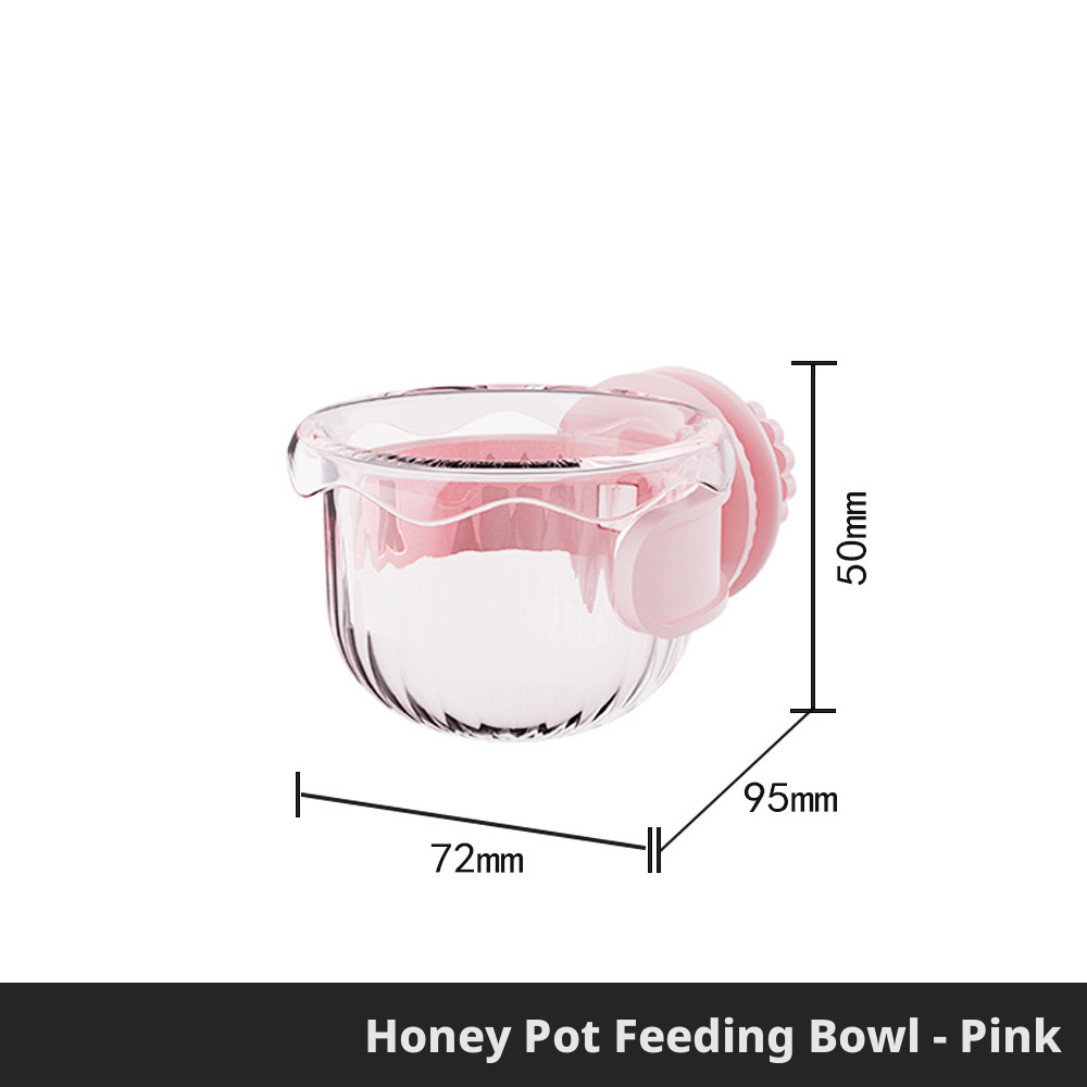 Hanging Parrot Feeder Honey Pot, Anti-Spill Travel Bird Food Container for Cockatiel Budgie Small Pets