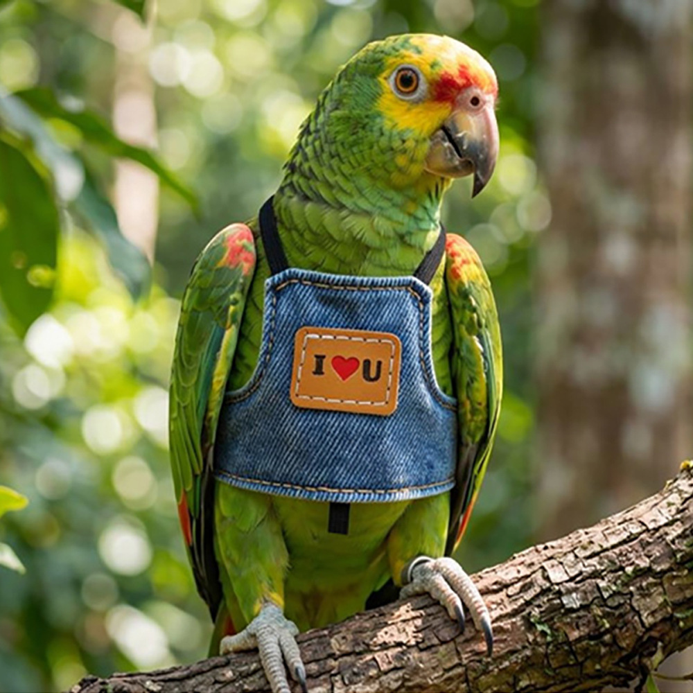 Parrot Harness & Leash – Flight Suit Training Lead for Cockatiels, Budgies, Lovebirds, Outdoor Flying & Walking