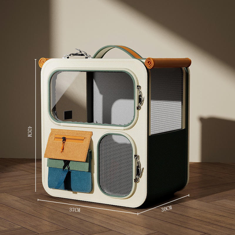 Rolling Cat Carrier Suitcase – Large-Capacity Transpet Backpack with Wheels for Multiple Cats