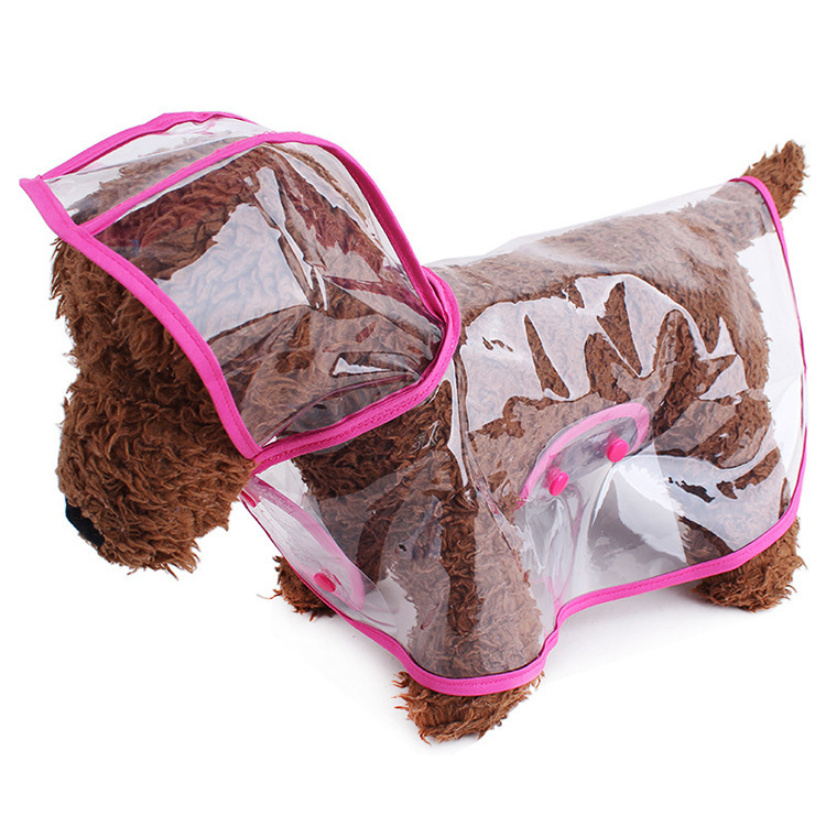 Full Coverage Waterproof Dog Raincoat – Transparent Visible Rain Poncho for French Bulldog, Teddy, Bichon, Small Medium Large Dogs