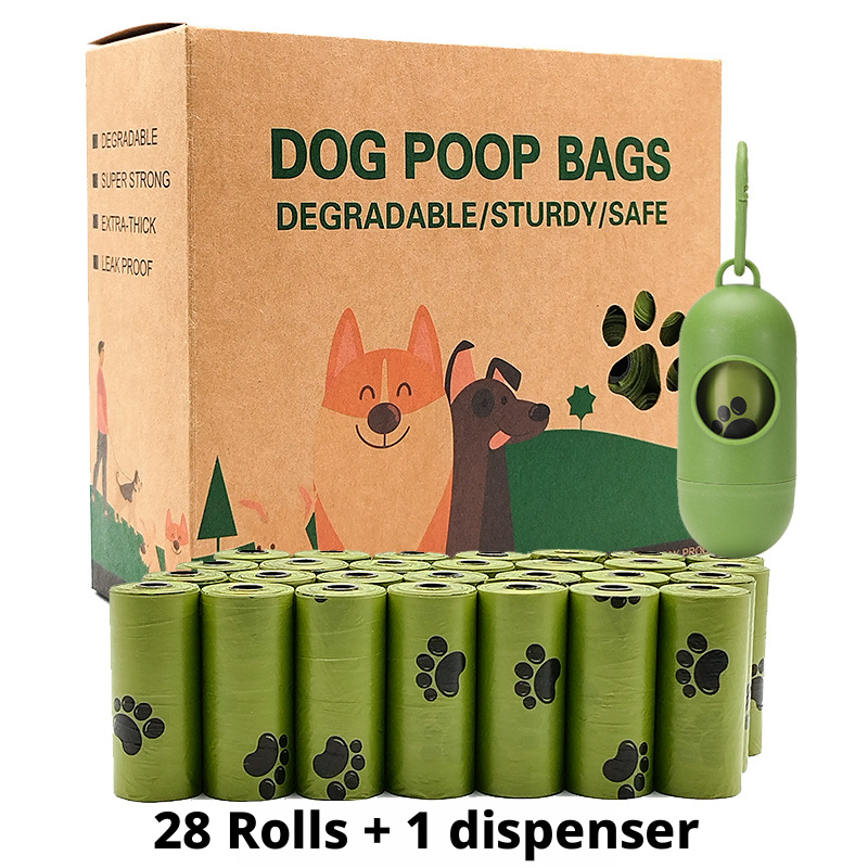 Scented Thick Dog Poop Bags – Flat Roll, Biodegradable, Leak-Proof Pet Waste Bags