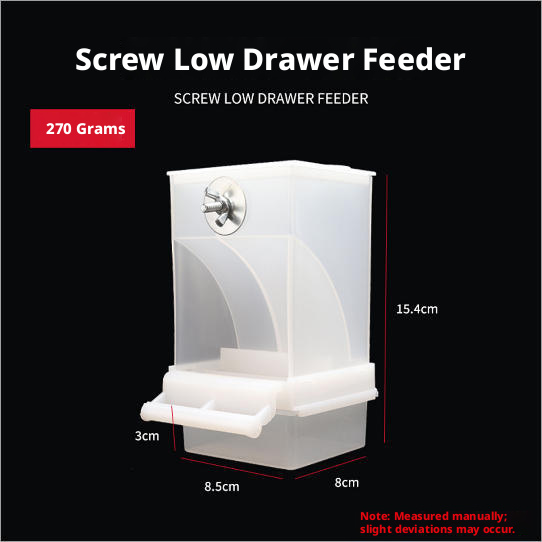 Bird Feeder, Parrot Food Dispenser, Anti-Splash Seed Container – No-Waste Food Bowl for Budgies, Cockatiels & Small Parrots