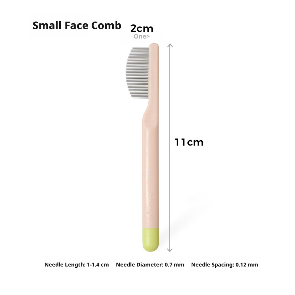 Gentle Face Grooming Comb – Removes Black Chin Dirt & Tear Stains for Cats and Dogs, Small Brush for Sensitive Eye and Mouth Areas