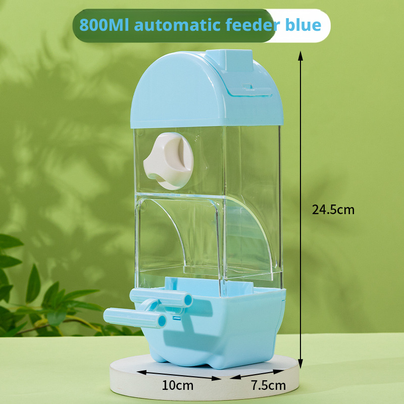 New Transparent Parrot Feeder – Hanging with Screw, Gravity Food Dispenser for Budgies & Lovebirds