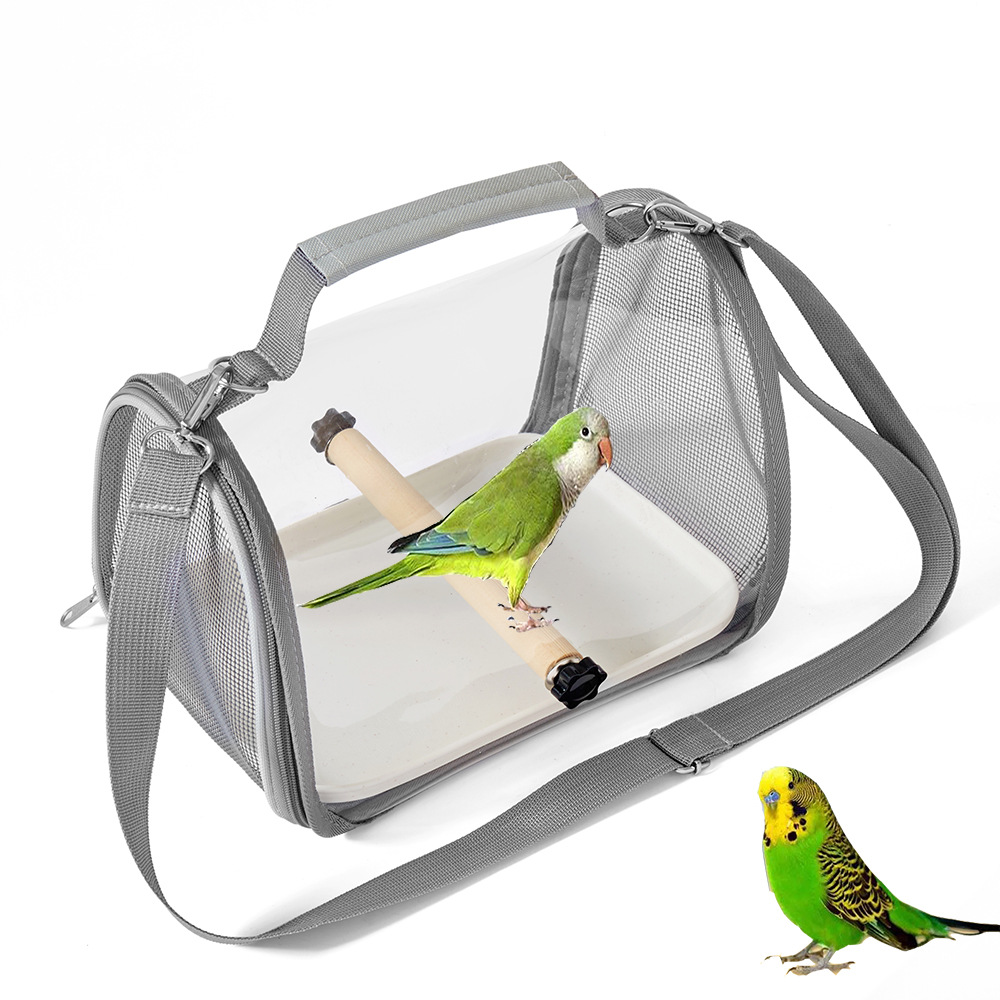 Parrot Travel Cage & Carrier Bag – Outdoor Portable Transparent Backpack for Small Animals, Birds, Lizards