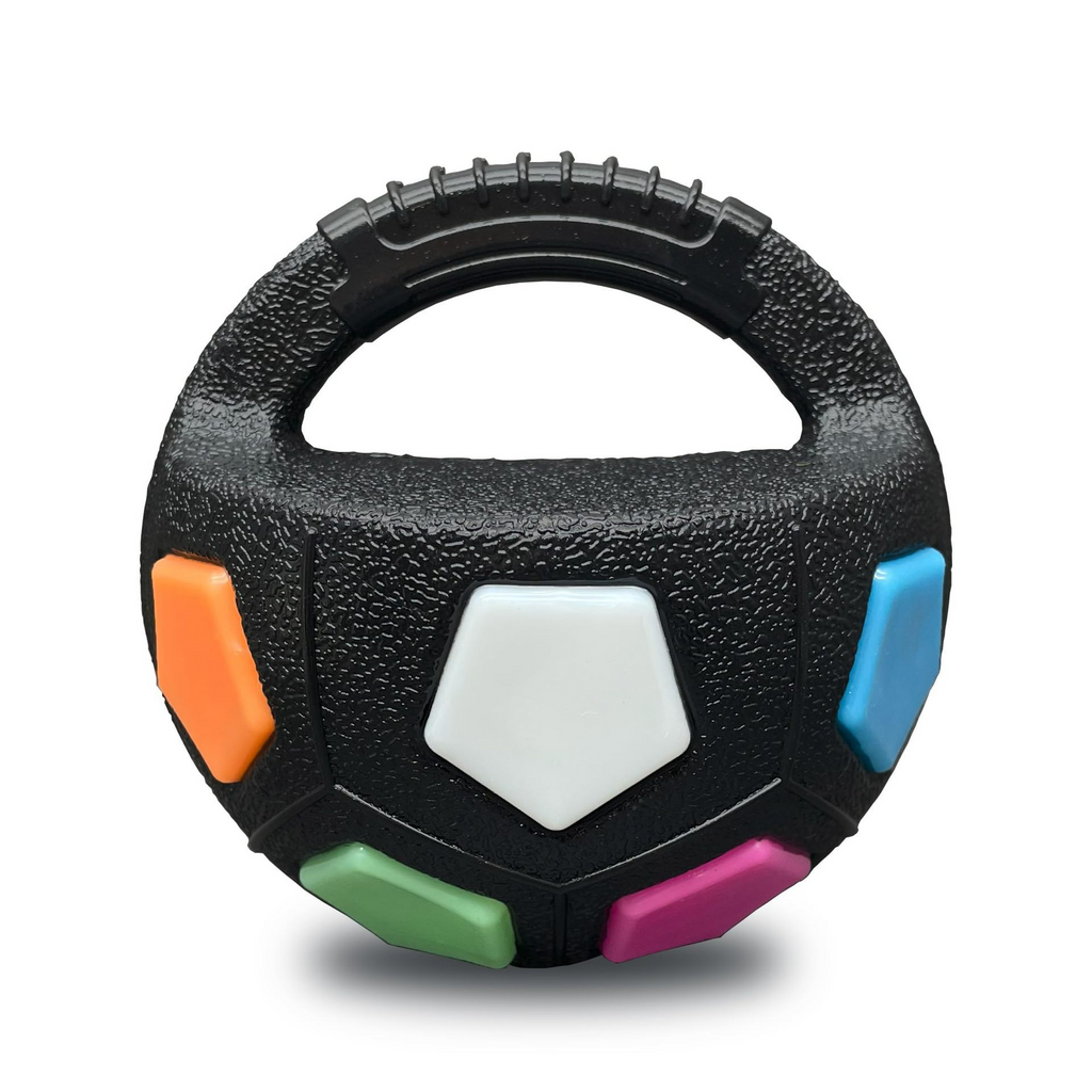 Squeaky Soccer Dog Toy with Handle – Interactive Toy for Boredom Relief & Energy Burning
