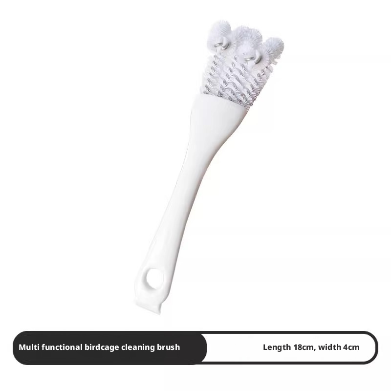 Multifunctional Bird Cage Cleaning Brush, Scraper, and Poop Remover Tool for Parrot Cages