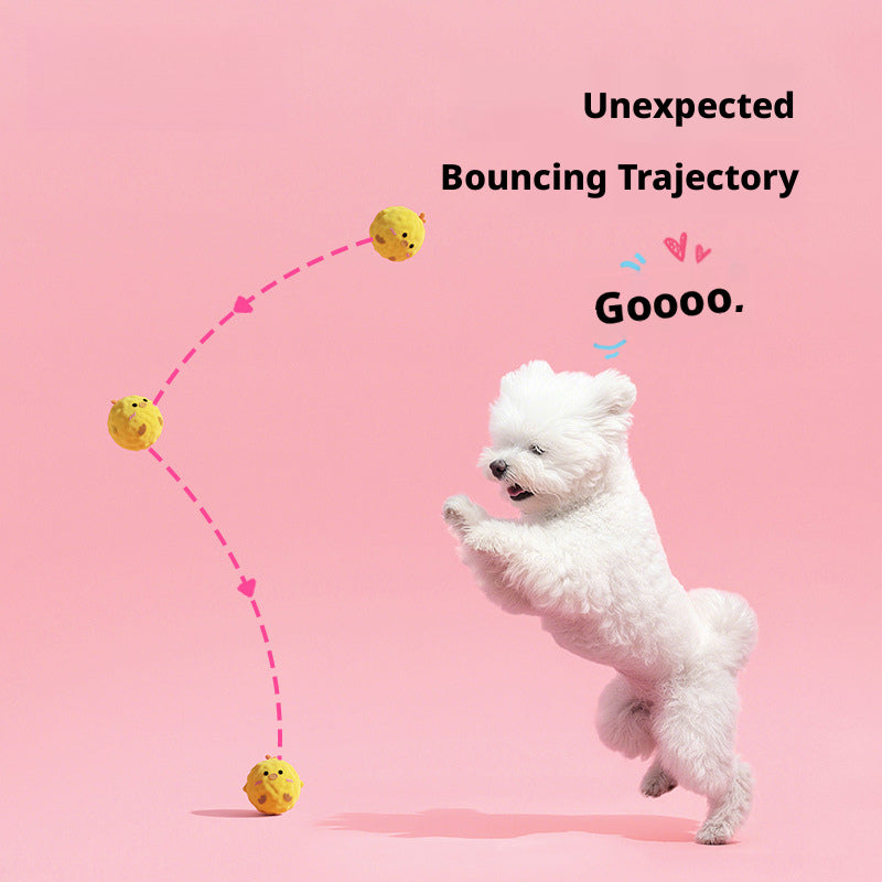 Plush Spiky Squeaky Ball for Small Dogs – Cute Animal-Shaped Chew Toy with Bounce