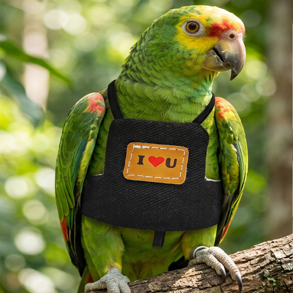 Parrot Harness & Leash – Flight Suit Training Lead for Cockatiels, Budgies, Lovebirds, Outdoor Flying & Walking
