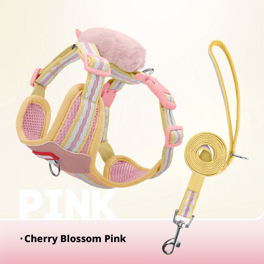 Escape-Proof Vest Dog Harness with Leash – No-Pull Pet Backpack for Small Dogs