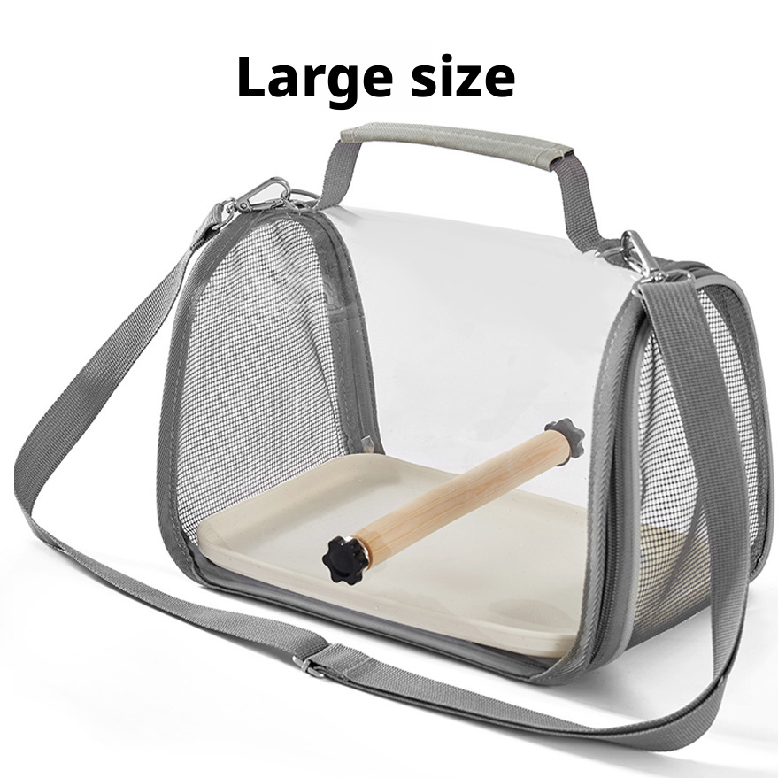 Parrot Travel Cage & Carrier Bag – Outdoor Portable Transparent Backpack for Small Animals, Birds, Lizards