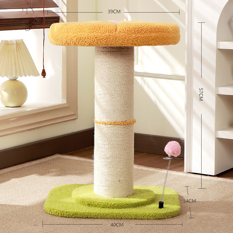 Small Cat Scratcher – Vertical Scratching Post & Cat Tree, Non-Shedding Scratch Ball