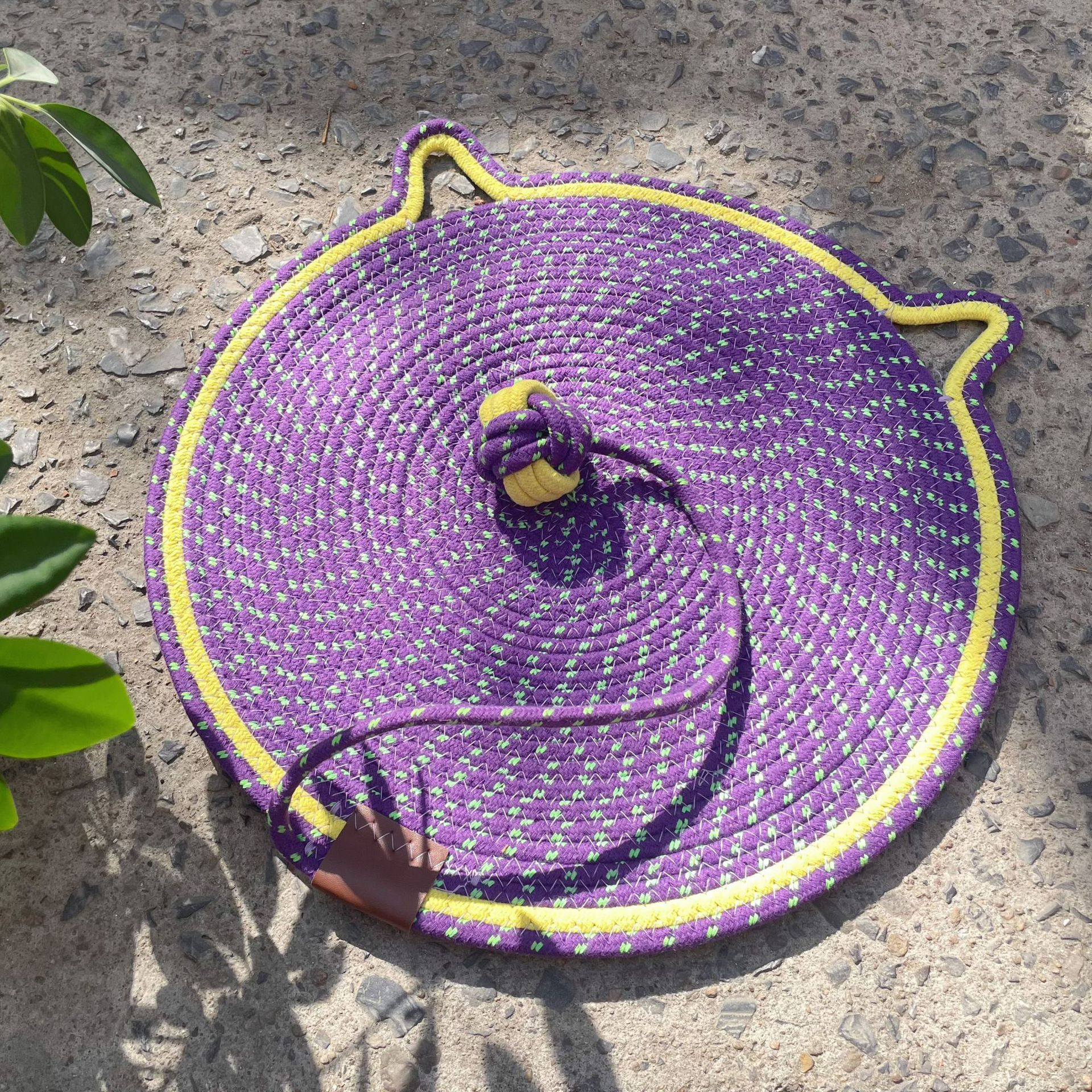 Cotton Rope Cat Bed & Scratching Mat – Woven, Removable & Washable