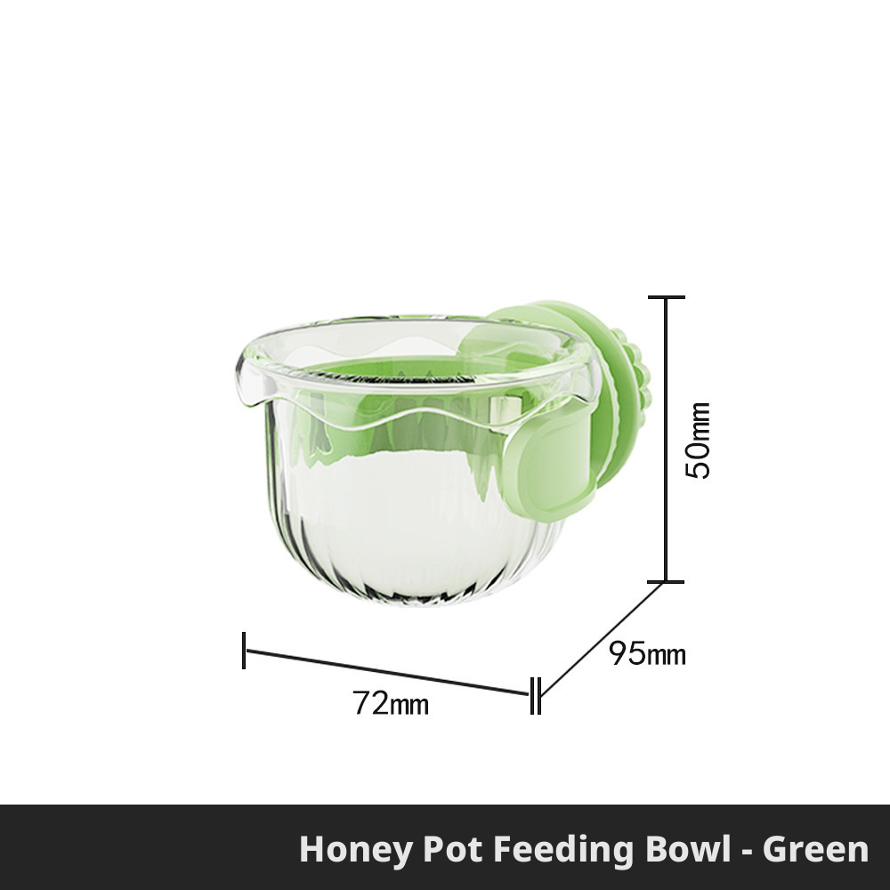 Hanging Parrot Feeder Honey Pot, Anti-Spill Travel Bird Food Container for Cockatiel Budgie Small Pets