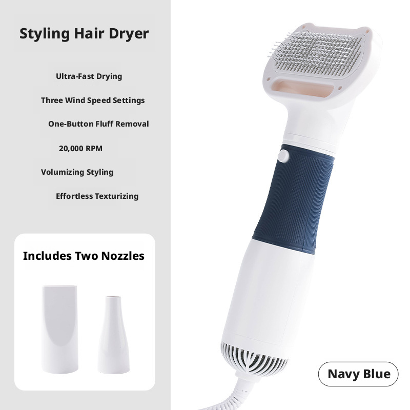 High-Power Electric Hot Air Pet Comb, Blower Brush for Drying and Deshedding Dogs Cats