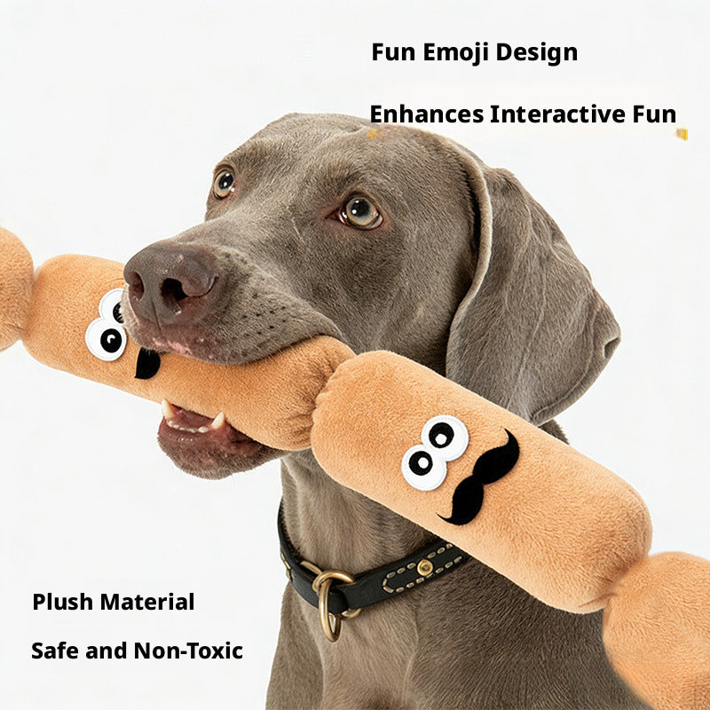 Squeaky Plush Sausage Dog Toy – Large Air Squeaker, Interactive & Durable for Small to Medium Breeds