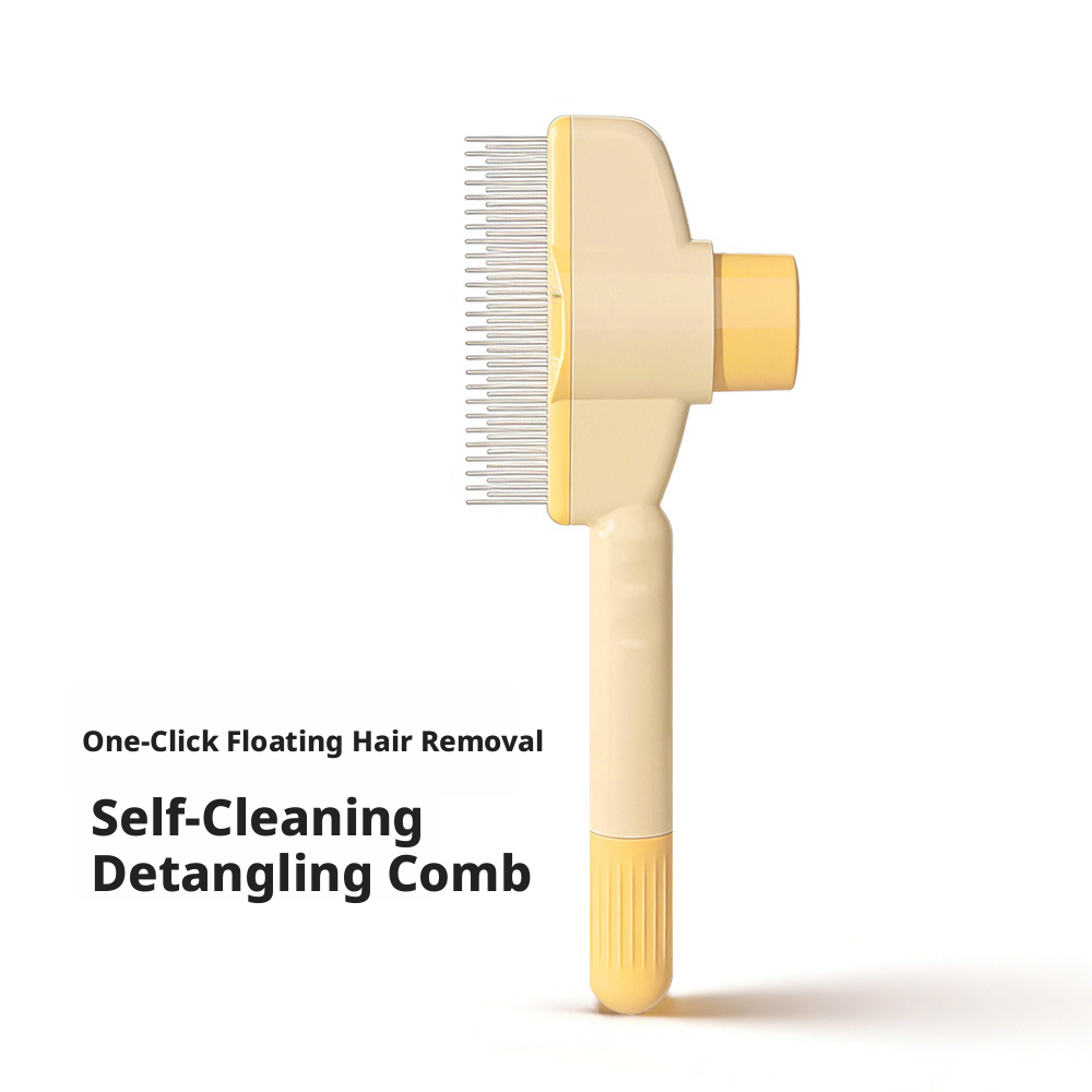 Pet Deshedding & Dematting Comb – Grooming Brush for Long-Haired Dogs & Cats