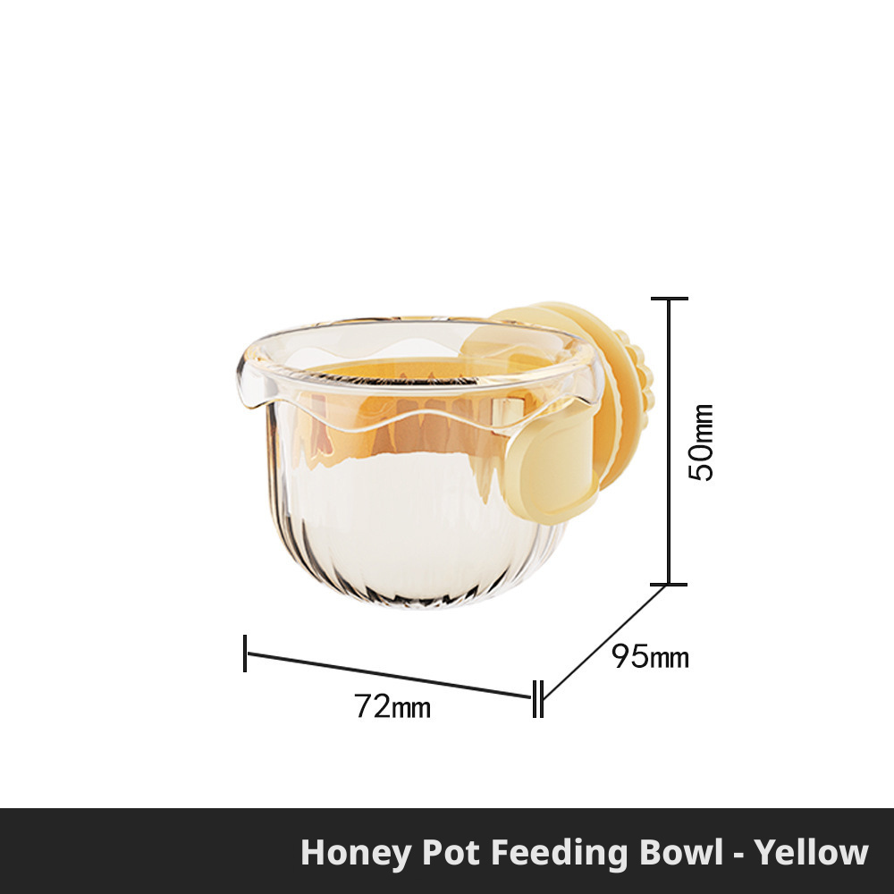 Hanging Parrot Feeder Honey Pot, Anti-Spill Travel Bird Food Container for Cockatiel Budgie Small Pets