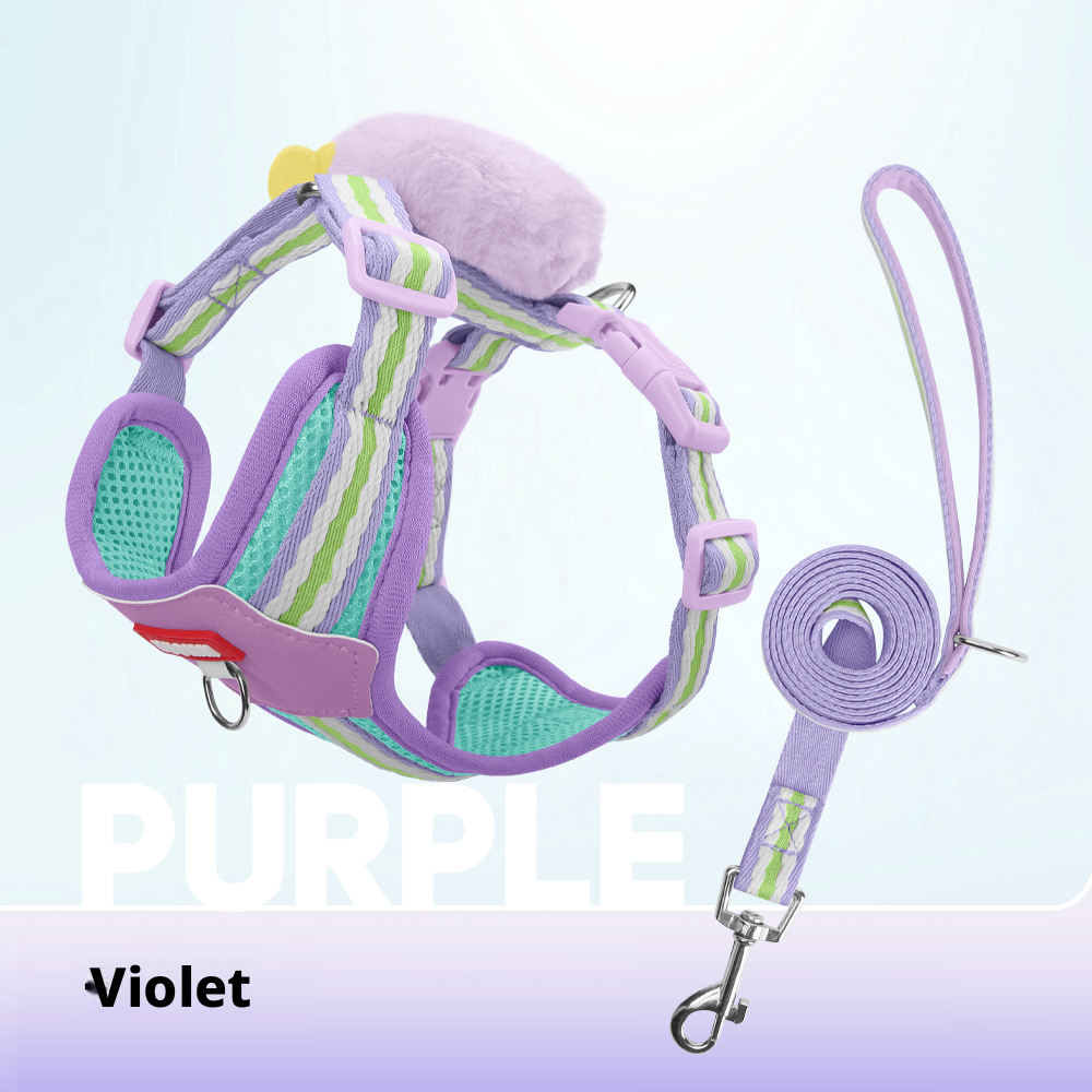 Escape-Proof Vest Dog Harness with Leash – No-Pull Pet Backpack for Small Dogs